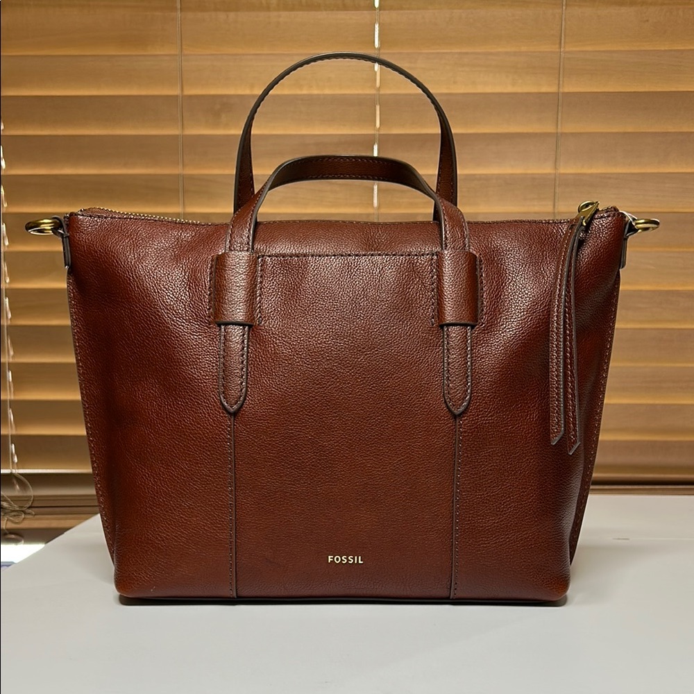 Fossil Rich Brown Leather Handbag